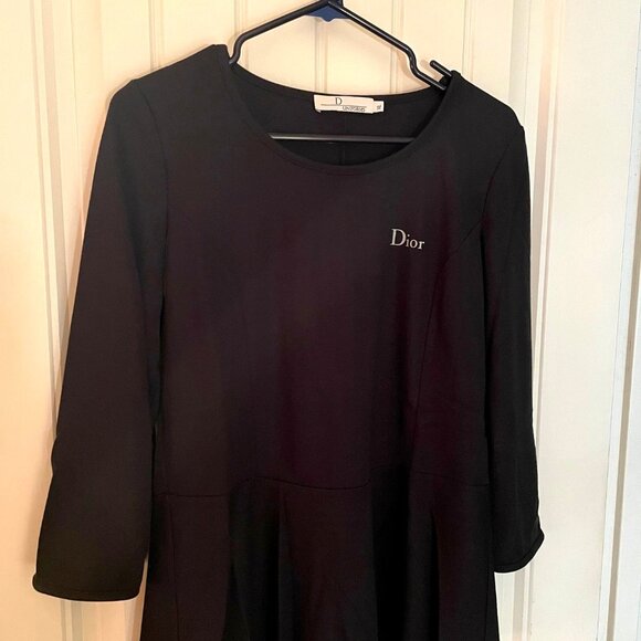 DIOR Animation Top -Womens Uniform Shirt Top Exclusive- Black w Flounce - Picture 8 of 10